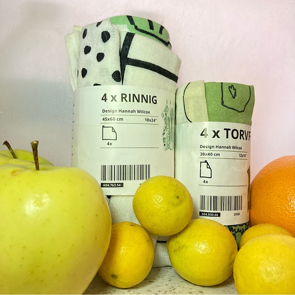 IKEA RINNIG 4x Hannah Wilcox Kitchen Towels